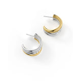 Mixed Metal Stacked Ring Studs