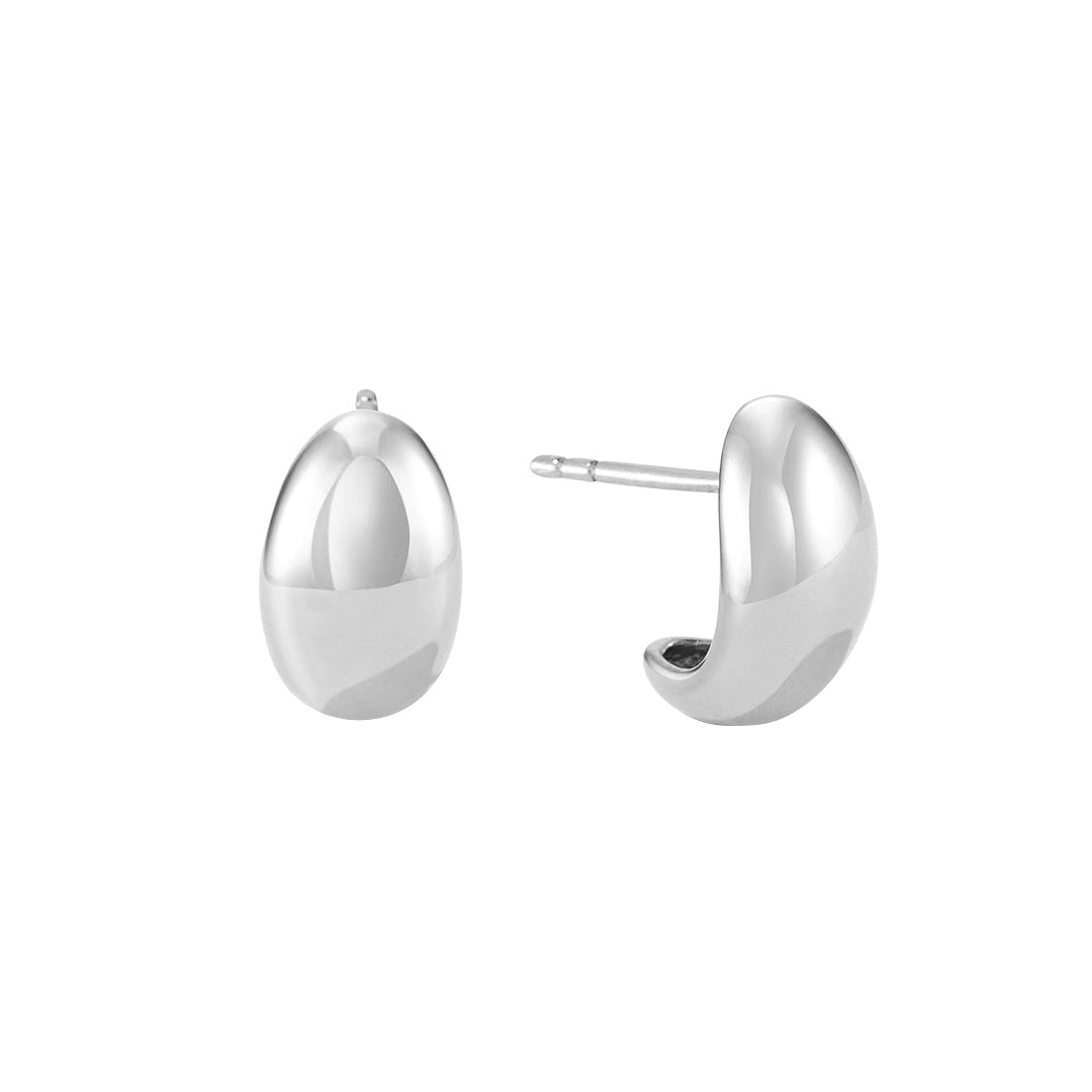 Sculptural Curved Stud Earrings