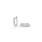 Graduated Moissanite Huggie Hoop Earrings
