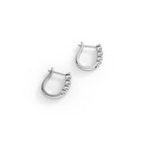 Graduated Moissanite Huggie Hoop Earrings