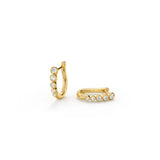 Graduated Moissanite Huggie Hoop Earrings