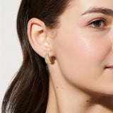 Bold Pave Moissanite Huggie Hoop Earrings