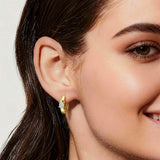 Moissanite Huggie Hoop Earrings