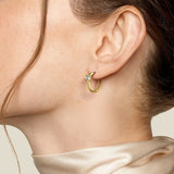 Moissanite Huggie Hoop Earrings