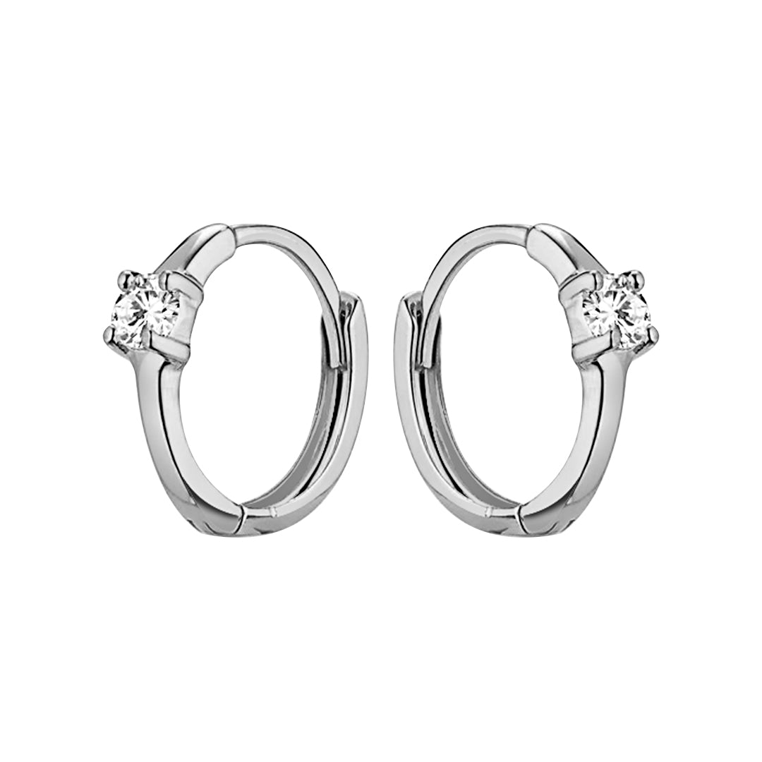 Moissanite Huggie Hoop Earrings