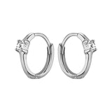 Moissanite Huggie Hoop Earrings
