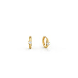 Moissanite Huggie Hoop Earrings