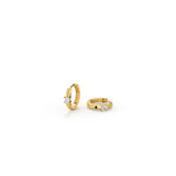 Moissanite Huggie Hoop Earrings