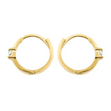 Moissanite Huggie Hoop Earrings