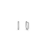 U-Shape Moissanite Paved Huggie Hoop Earrings