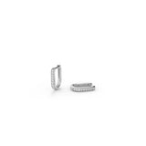 U-Shape Moissanite Paved Huggie Hoop Earrings