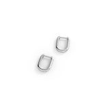 U-Shape Moissanite Paved Huggie Hoop Earrings
