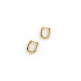 U-Shape Moissanite Paved Huggie Hoop Earrings