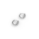 Half Eternity Moissanite Huggie Hoop Earrings