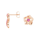 “Ribbon & Rose” Breast Cancer Awareness Mismatched Earrings