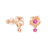 "Blossom of Hope" Breast Cancer Awareness Rose Earrings