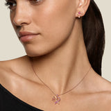 “Rose of Resilience” Breast Cancer Awareness Heart Pendant Necklace