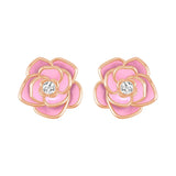 “Blossom of Compassion” Breast Cancer Awareness Stud Earrings