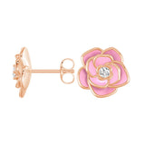 “Blossom of Compassion” Breast Cancer Awareness Stud Earrings