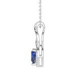 1 CT. Sapphire Infinity Heart Pendant with Diamonds - MSBLUE Jewelry