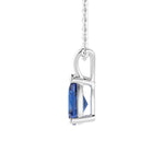 1.5 CT. Pear Blue Sapphire Solitaire Pendant - MSBLUE Jewelry