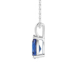 1.5 CT. Pear Blue Sapphire Solitaire Pendant - MSBLUE Jewelry