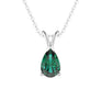 1.5 CT. Pear Shaped Emerald Solitaire Pendant - MSBLUE Jewelry