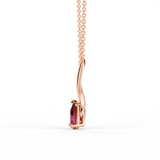 "You Are Supported And Protected" Pink Sapphire Necklace With Ribbon