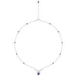 "ENDLESS BLUE" Luxe Marquise Pear Shaped Sapphire Necklace