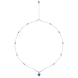 "ENDLESS BLUE" Luxe Marquise Pear Shaped Sapphire Necklace