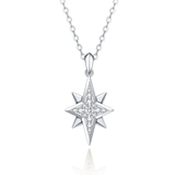 Engravable North Star Gemstone Necklace Pendant