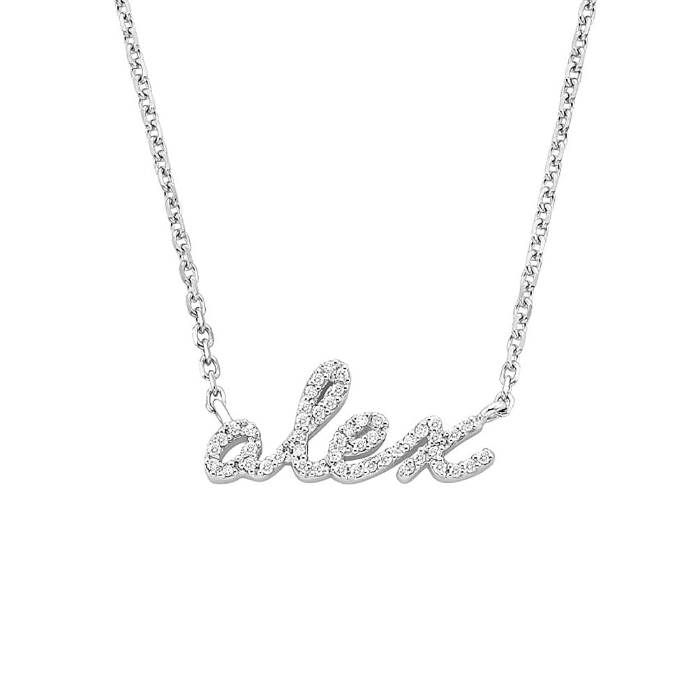 Personalized Moissanite Script Name Necklace