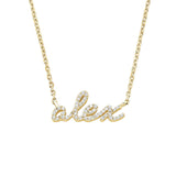 Personalized Moissanite Script Name Necklace
