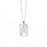 Moissanite Initial M Dangle Pendant Necklace