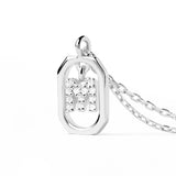 Moissanite Initial M Dangle Pendant Necklace