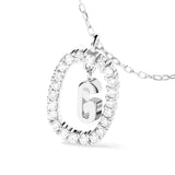 Moissanite Letter G Dangle Pendant Necklace