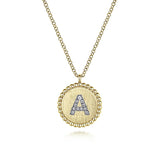 Initial A Medallion Necklace