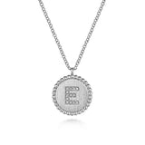 Initial E Medallion Necklace