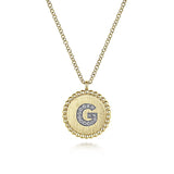 Initial G Medallion Necklace