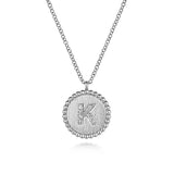 Initial K Medallion Necklace