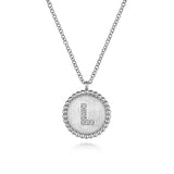 Initial L Medallion Necklace