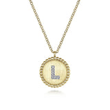 Initial L Medallion Necklace