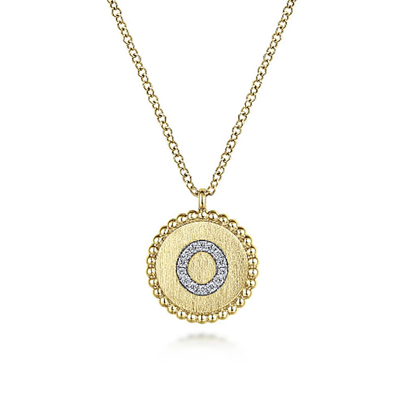 Initial O Medallion Necklace