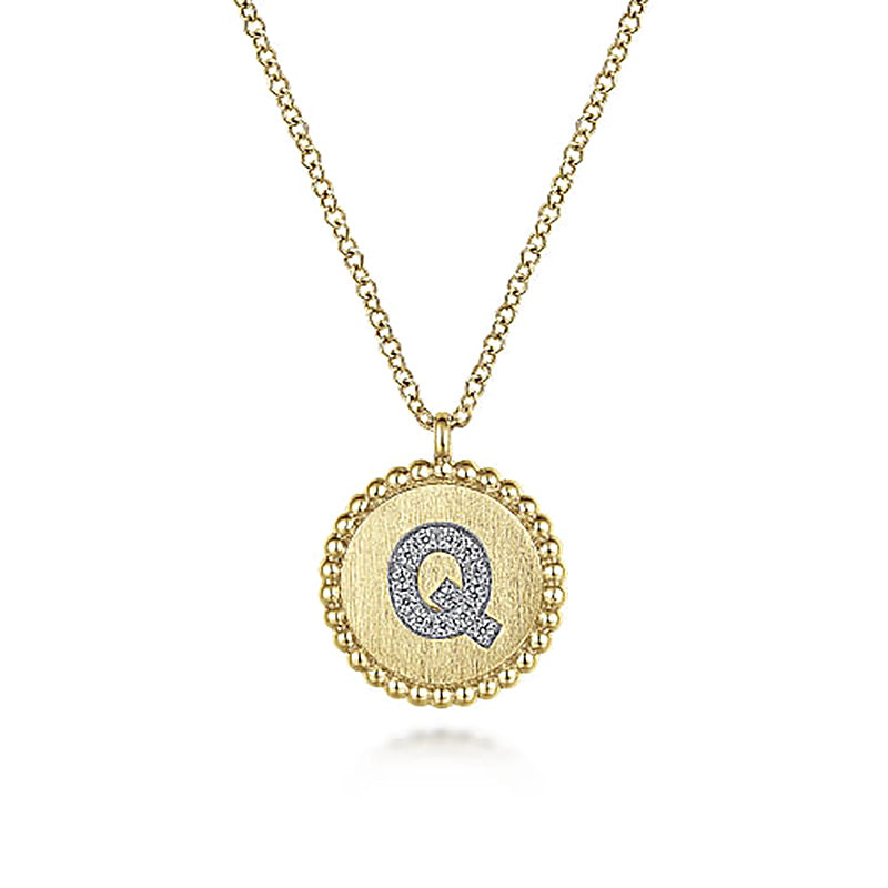 Initial Q Medallion Necklace