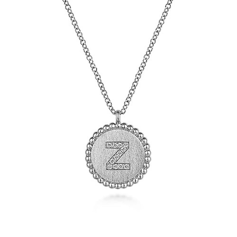 Initial Z Medallion Necklace