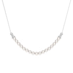 4mm Freshwater Cultured Pearl String Bar Necklace - MSBLUE Jewelry