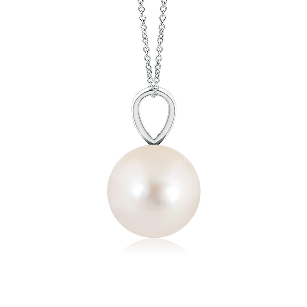 8mm Freshwater Cultured Pearl Solitaire V-Bale Pendant
