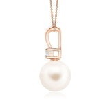 8mm Freshwater Cultured Pearl V-Bale Pendant - MSBLUE Jewelry