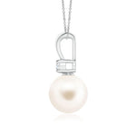 8mm Freshwater Cultured Pearl V-Bale Pendant - MSBLUE Jewelry