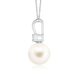 8mm Freshwater Cultured Pearl V-Bale Pendant - MSBLUE Jewelry